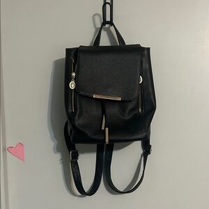 Black Leather Backpack